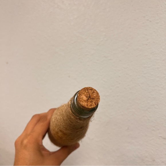 miniature wine bottle wrapped with twine - Picture 6 of 6